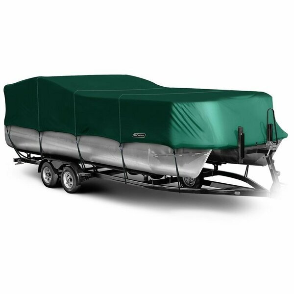 Eevelle Boat Cover PONTOON Rails w/ Outboard 25ft 6in L 102in W Green SFPONBP25102B-HTR